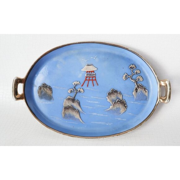 Japanese Moriage 5 Piece Condiment Set Tray Cruets Salt & Pepper - Picture 2 of 8